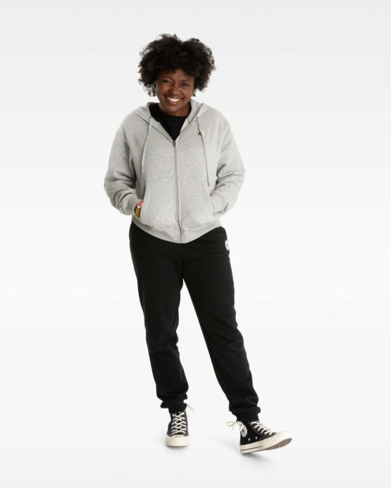 Mikina S Kapucňou Converse Grey Marle Skľučovadlo S Kapucňou