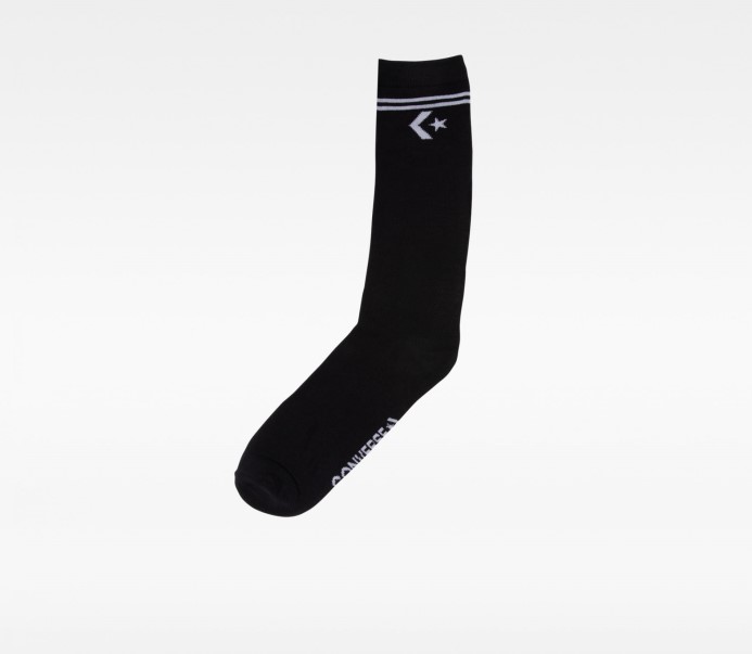 čierna Crew Ponožka Converse