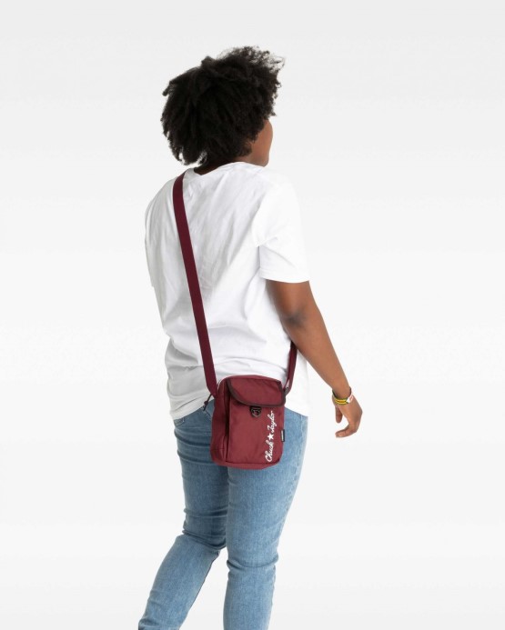 Veľká Crossbody Kabelka S Logom Converse Tmavá Cvikla/čierna čerešňa - Kliknutím na obrázok zatvorte -