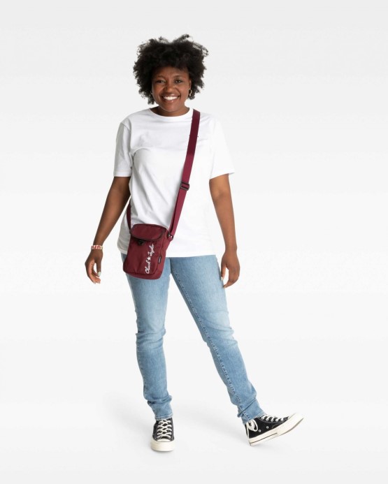 Veľká Crossbody Kabelka S Logom Converse Tmavá Cvikla/čierna čerešňa