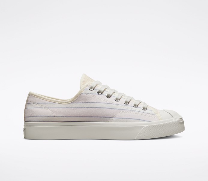Converse Egret/multi Jack Purcell Za Retro Pruhovaným Nízkym Topom