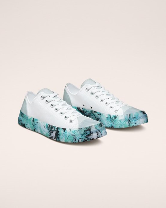 Chuck Taylor All Star Cx Throwback Craft Nízky Vrch Mramorovaný Biely/jaseň Kameň/praná Modrozelená Converse