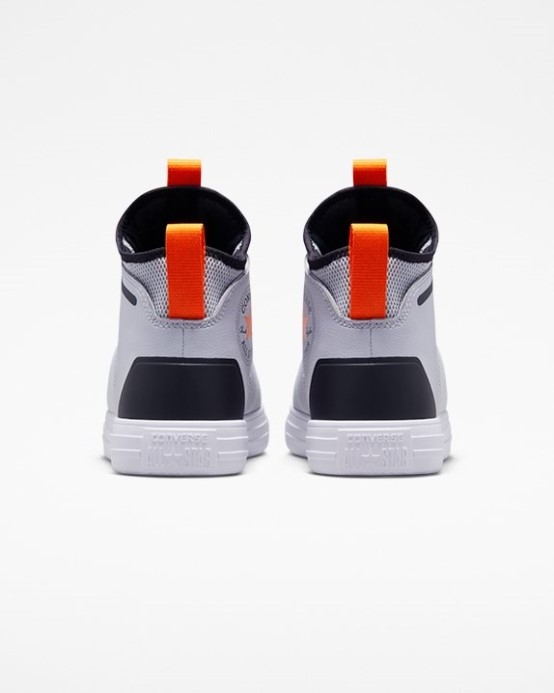 Gravel/black/orange Skľučovadlo Taylor All Star Color Pop Ultra Mid Converse