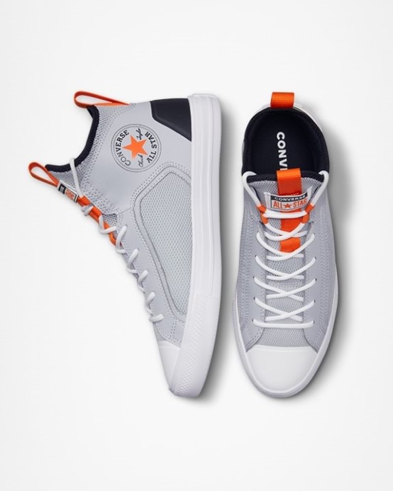 Gravel/black/orange Skľučovadlo Taylor All Star Color Pop Ultra Mid Converse