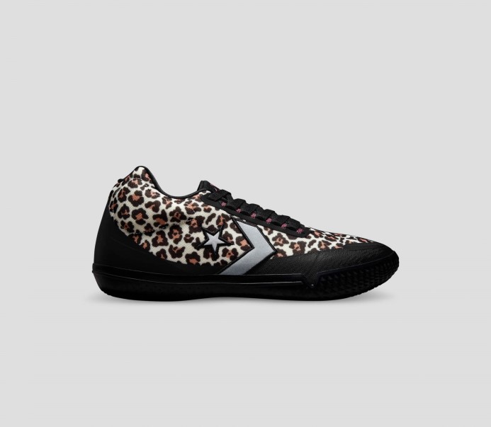 Converse All Star Bb Evo Leopard Print Mid Black/egret/strieborná