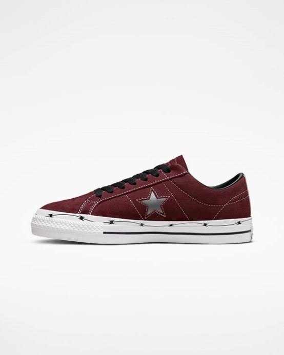 One Star Pro žiletkový Drôt Nízky Vrch Hlboké Bordó/čierna/biela Converse