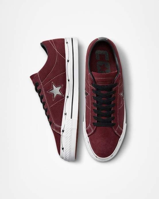 One Star Pro žiletkový Drôt Nízky Vrch Hlboké Bordó/čierna/biela Converse