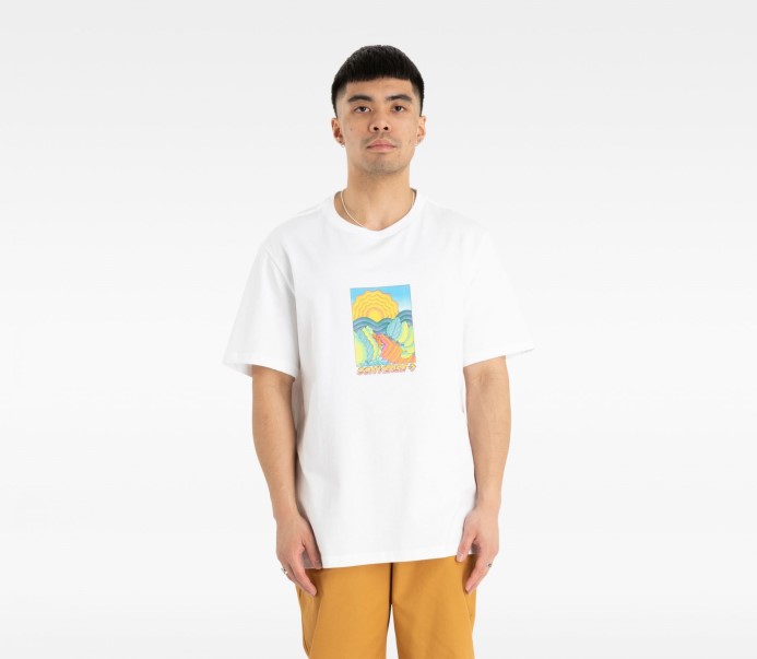 Biele Vrstvy Zeme T Shirt Konverzovať
