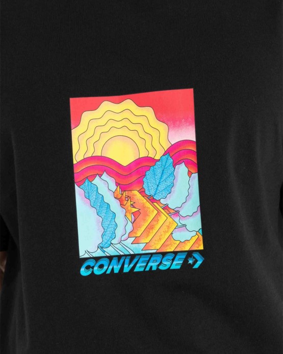 čierne Converse Vrstvy Zemité Tričko