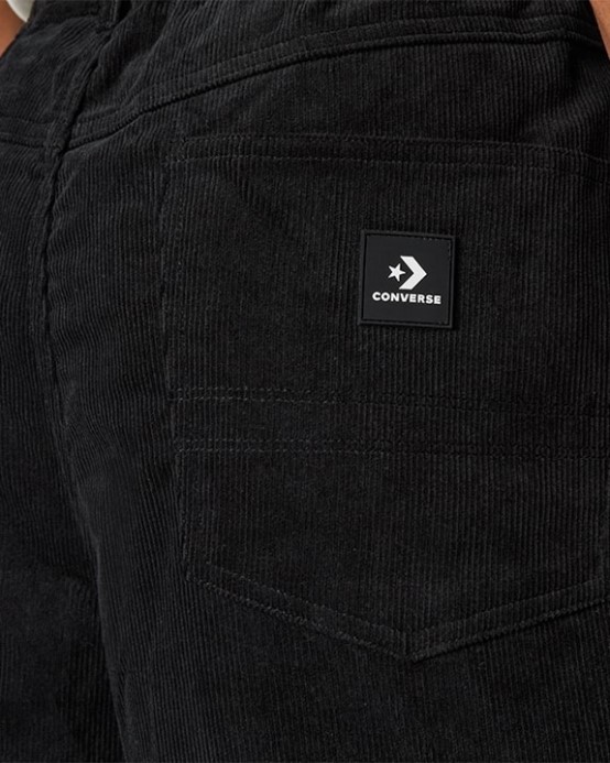 Converse Manšestrové 5-vreckové Nohavice čierne