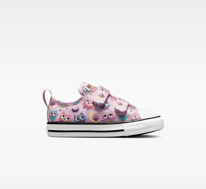 Chuck Taylor All Star Owl Print 2v Batoľa Nízky Top Arktická Ružová/slnečná/aqua/fialová Converse