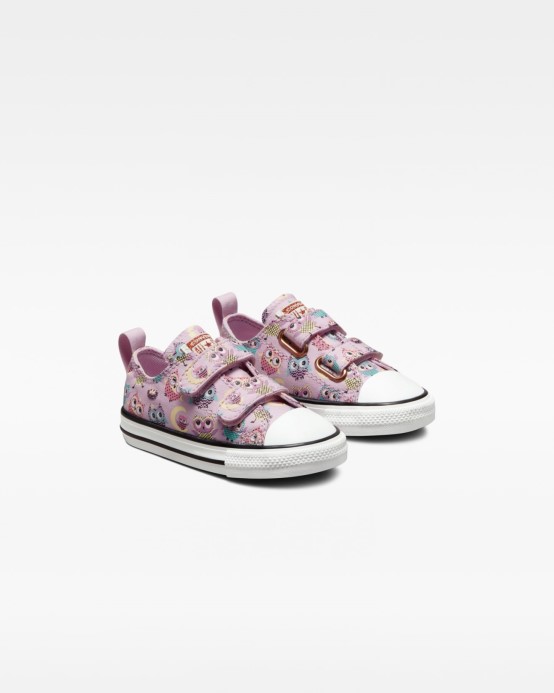 Chuck Taylor All Star Owl Print 2v Batoľa Nízky Top Arktická Ružová/slnečná/aqua/fialová Converse