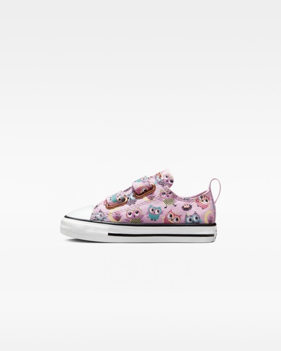 Chuck Taylor All Star Owl Print 2v Batoľa Nízky Top Arktická Ružová/slnečná/aqua/fialová Converse