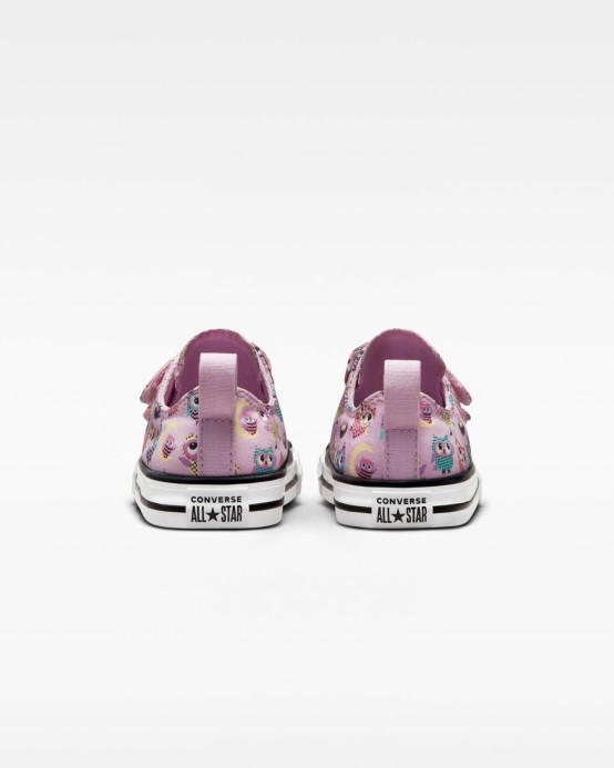 Chuck Taylor All Star Owl Print 2v Batoľa Nízky Top Arktická Ružová/slnečná/aqua/fialová Converse