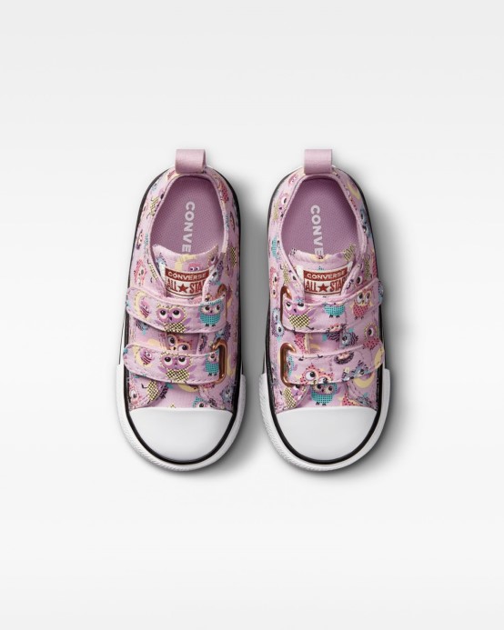 Chuck Taylor All Star Owl Print 2v Batoľa Nízky Top Arktická Ružová/slnečná/aqua/fialová Converse