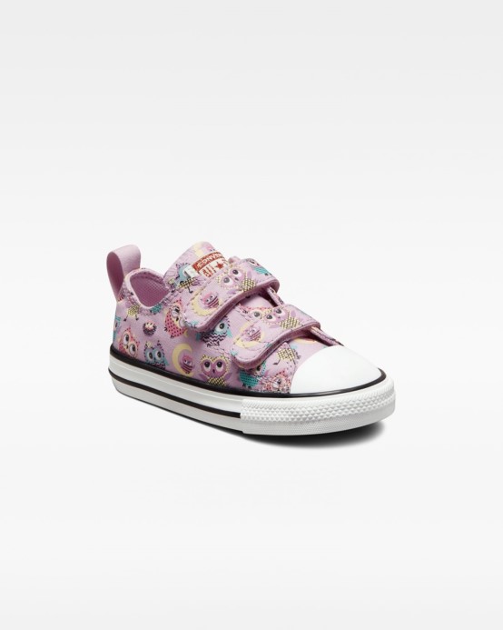 Chuck Taylor All Star Owl Print 2v Batoľa Nízky Top Arktická Ružová/slnečná/aqua/fialová Converse