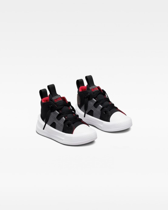 Converse čierna/železná Sivá/červená Skľučovadlo Taylor All Star Ultra Toddler Stred