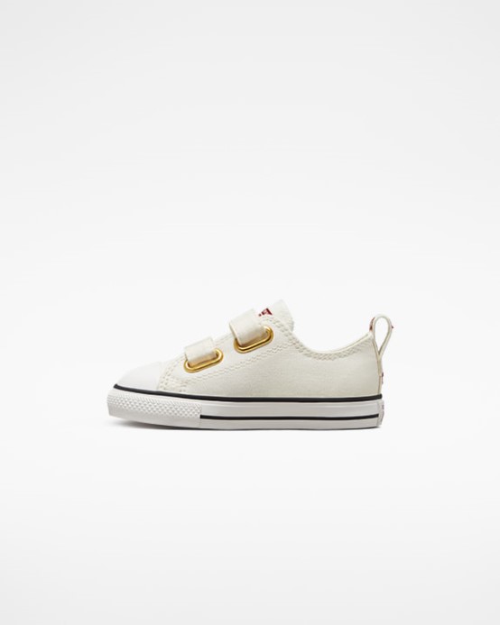 Converse Chuck Taylor All Star Valentines Day 2v Batoľa Nízky Top Vintage White/back Alley Brick