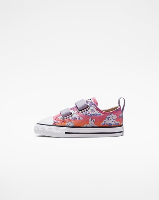 Chuck Taylor All Star Cloud Gazer 2v Toddler Low Top Converse Východ Mesiaca Fialová/ružová