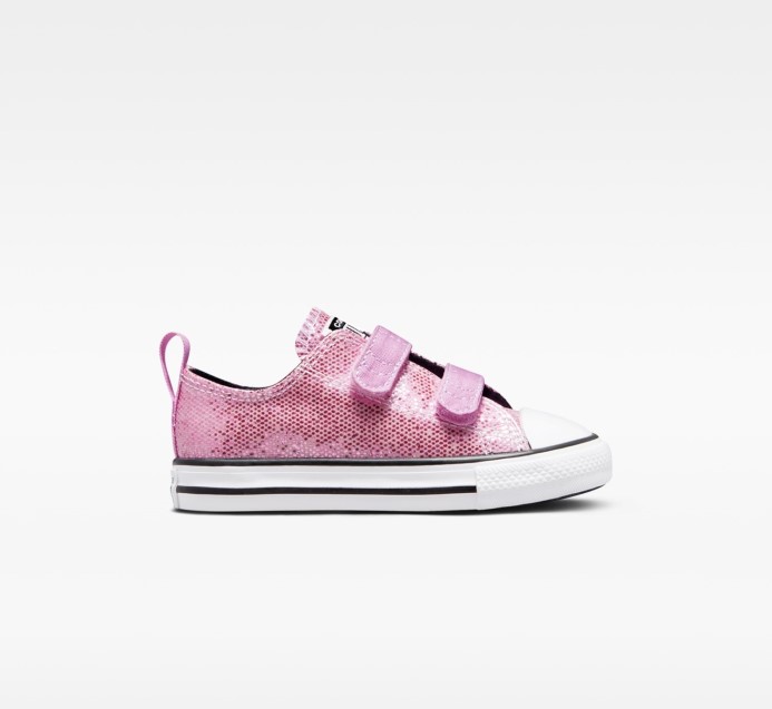 Pink/beyond Pink/black Chuck Taylor All Star Glitter 2v Batoľa Nízke Converse