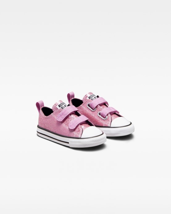 Pink/beyond Pink/black Chuck Taylor All Star Glitter 2v Batoľa Nízke Converse