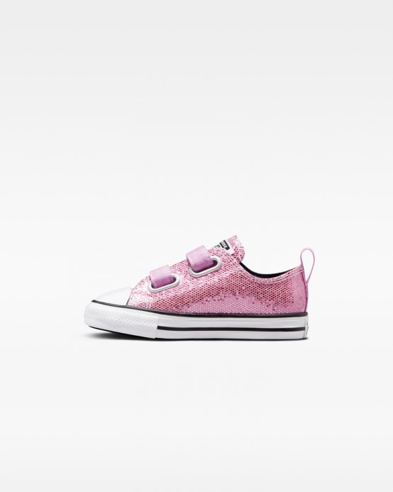 Pink/beyond Pink/black Chuck Taylor All Star Glitter 2v Batoľa Nízke Converse