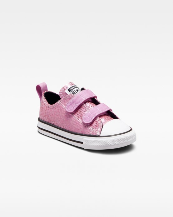Pink/beyond Pink/black Chuck Taylor All Star Glitter 2v Batoľa Nízke Converse
