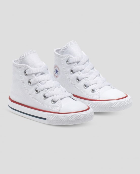 Chuck Taylor All Star Batoľa Vysoký Top Biely Converse