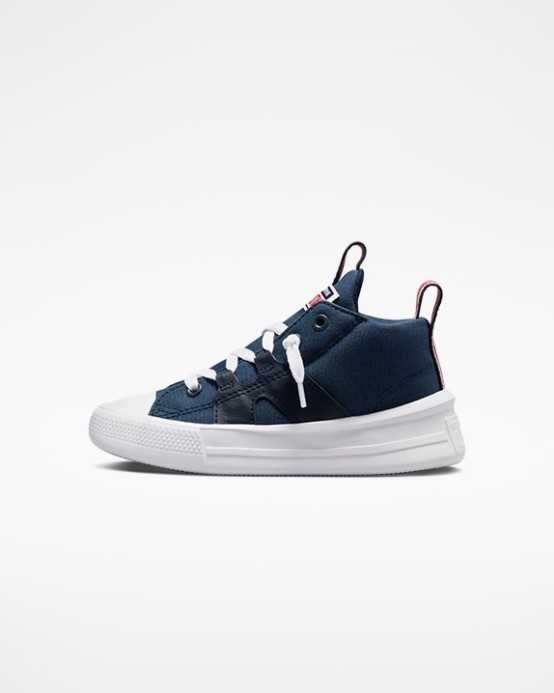 Converse Námornícka/biela/červená Skľučovadlo Taylor All Star Ultra Junior Mid