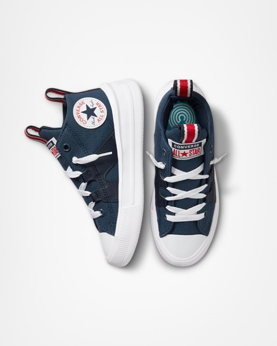 Converse Námornícka/biela/červená Skľučovadlo Taylor All Star Ultra Junior Mid
