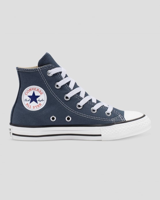 Blue Converse Chuck Taylor All Star Junior High Top Navy