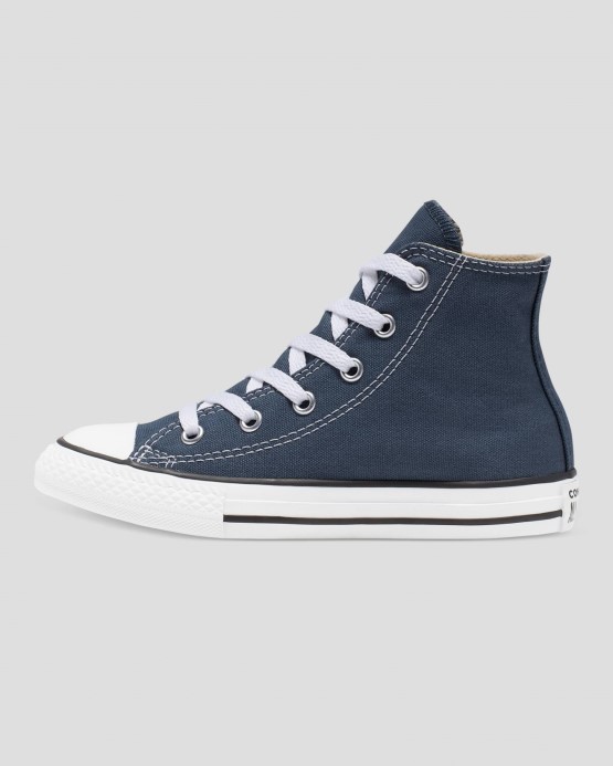 Blue Converse Chuck Taylor All Star Junior High Top Navy
