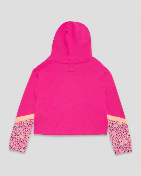 Leopardia Potlač Skľučovadla Junior Mikina S Kapucňou Prvotriedne Ružové Converse