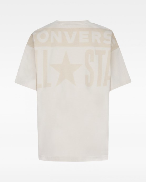 Converse Prírodná Slonovinová Kosť Uvoľnené All Star Grafické Tričko Pre Mládež