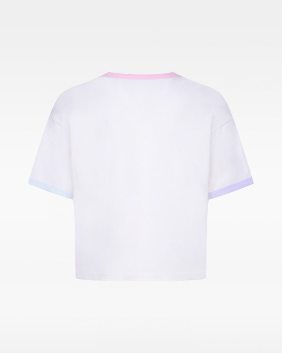 Ringer Boxy Junior T Shirt Egret Converse