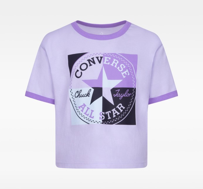 Parná Fialová Converse Ringer Boxy Mládežnícke Tričko