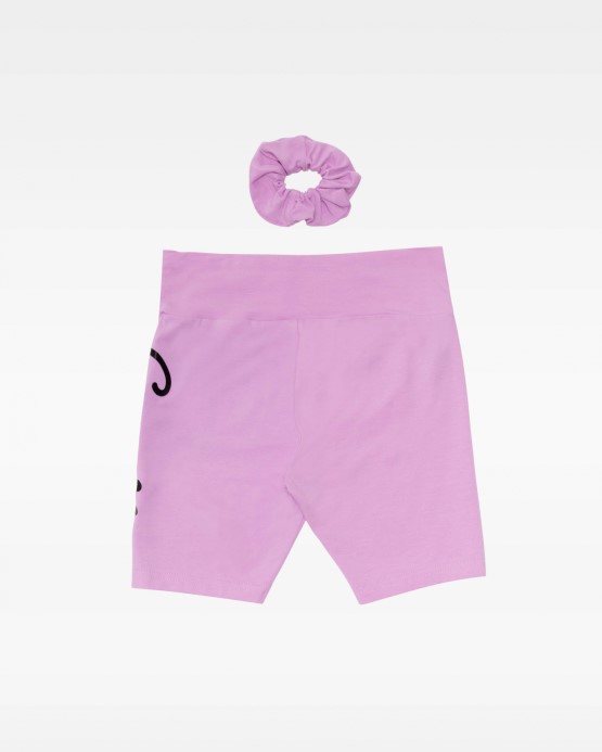 žiariť Mládež Bike Short & Scrunchie Za Ružovým Converse
