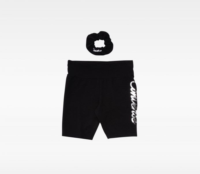 Converse Lesk Mládežnícky Bicykel Short & Scrunchie Black