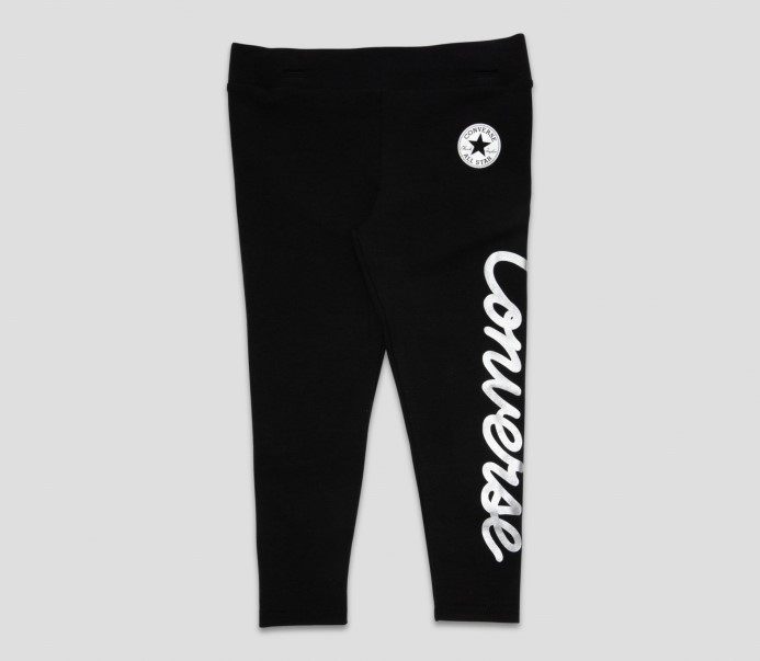 čierne Písmo Lesk Junior Legíny Converse
