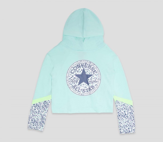 Leopardia Potlač Skľučovadla Junior Mikina S Kapucňou Converse Light Dew