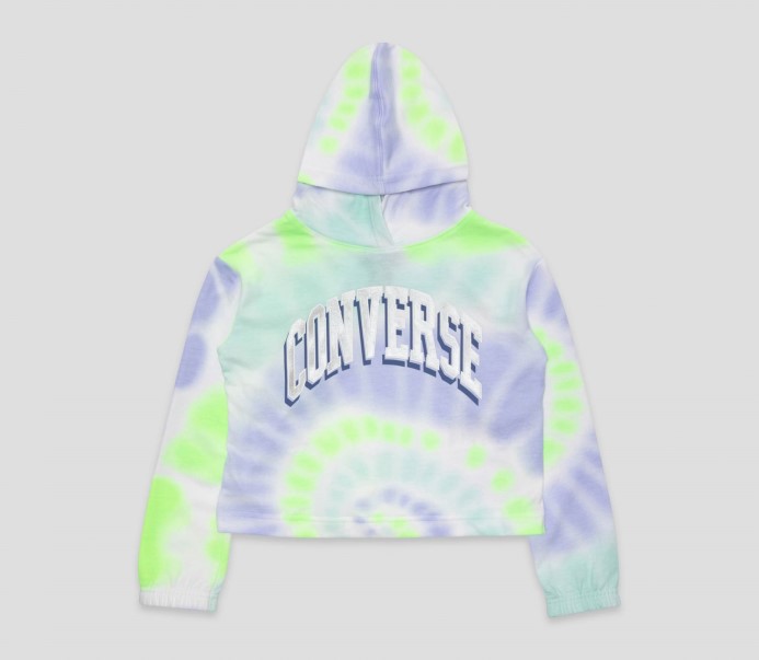 Junior Boxy S Kapucňou Converse Light Dew Dye Print