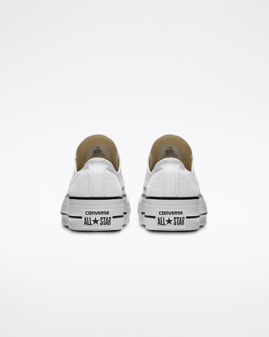 Converse White/black Skľučovadlo Taylor All Star Lift Platform Canvas