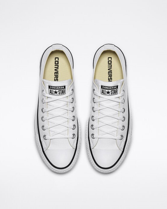 Converse White/black Skľučovadlo Taylor All Star Lift Platform Canvas