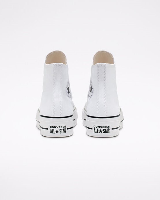 Converse Skľučovadlo Taylor All Star Lift Platform Canvas White/black
