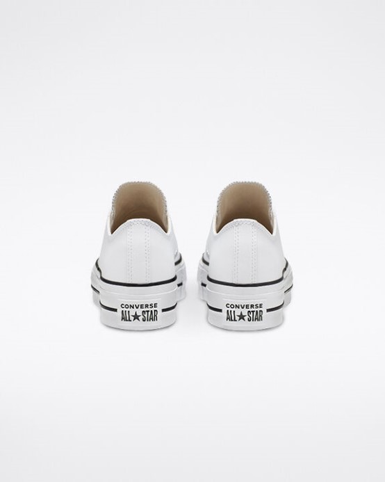 Skľučovadlo Taylor All Star Lift Platforma Koža Biela/čierna Converse