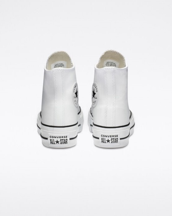 Skľučovadlo Taylor All Star Lift Platform Kožené Converse Biela/čierna