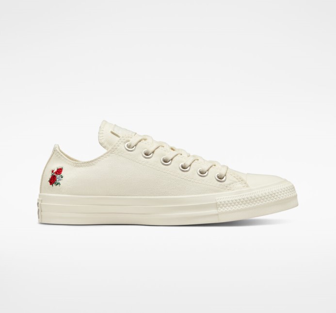 Egret/sunrise Pink Chuck Taylor All Star Vyšívané Kvetinové Converse