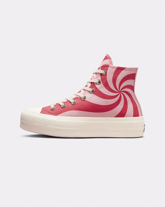 Converse Chuck Taylor All Star Lift Platforma Farba Candy Sunrise Ružová/karmínovo Ružová