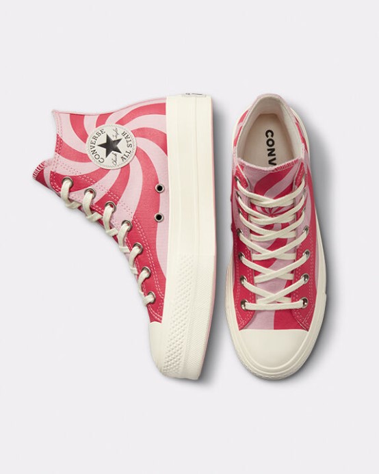 Converse Chuck Taylor All Star Lift Platforma Farba Candy Sunrise Ružová/karmínovo Ružová