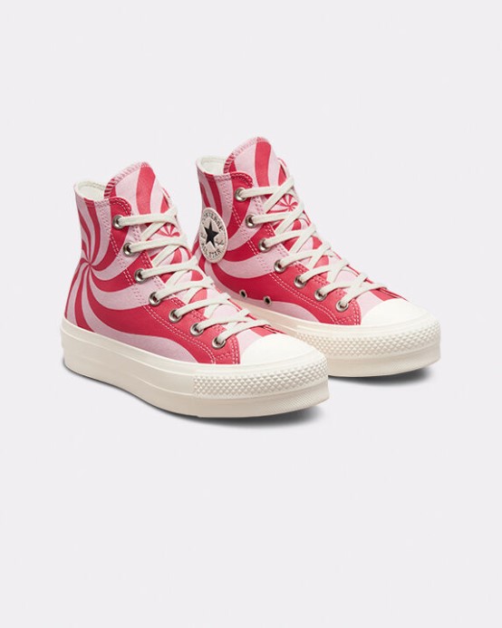 Converse Chuck Taylor All Star Lift Platforma Farba Candy Sunrise Ružová/karmínovo Ružová